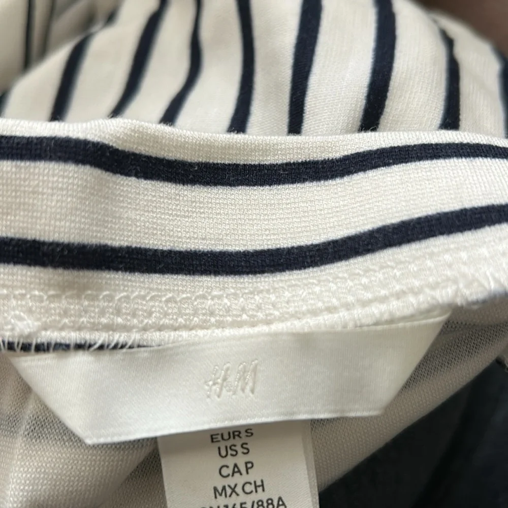 Striped Black and White Women's Top - Picture 6 of 7
